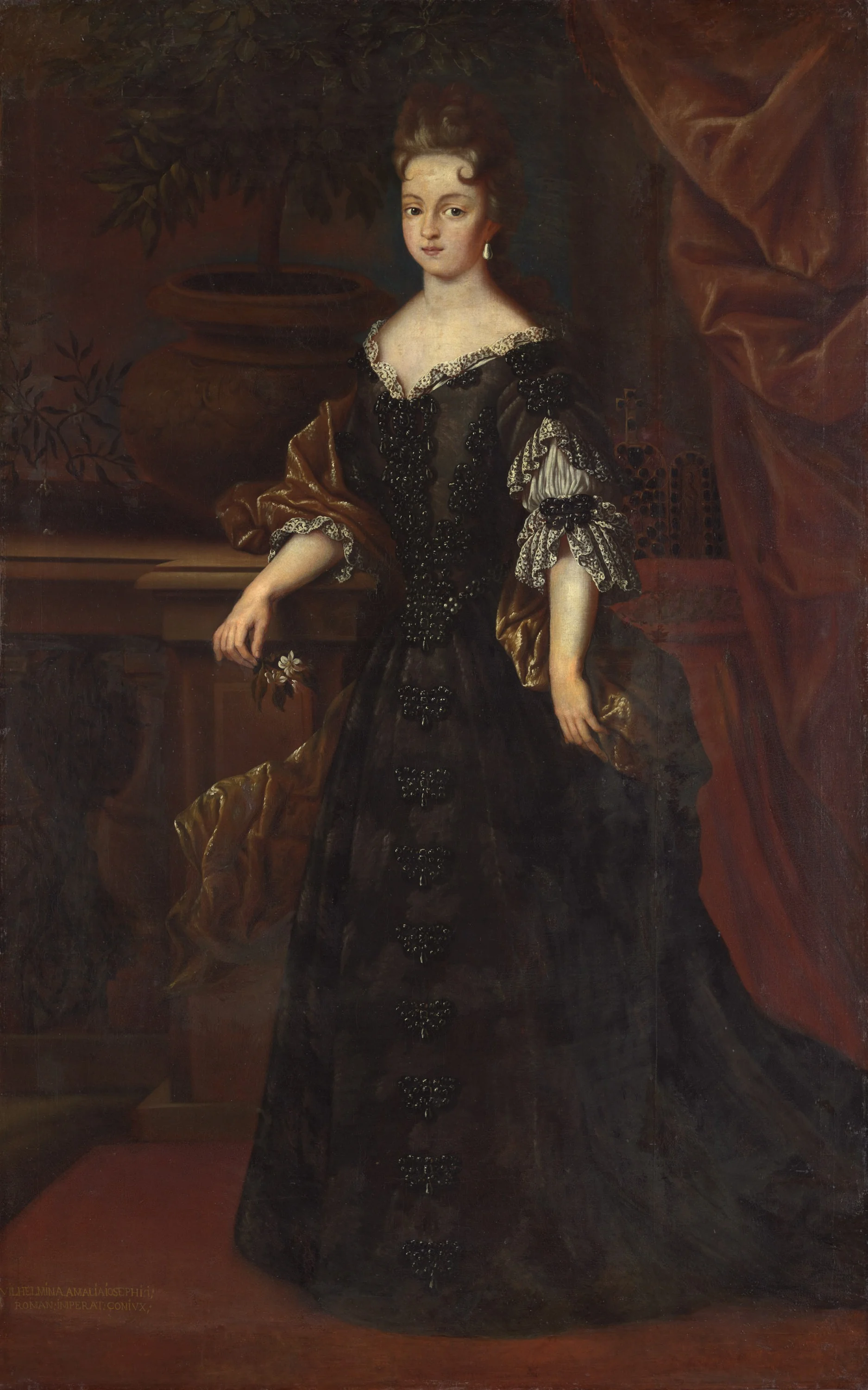 Kaiserin Amalie Wilhelmine (1673-1742) von Braunschweig-Lüneburg, Gemahlin von Joseph I., detail