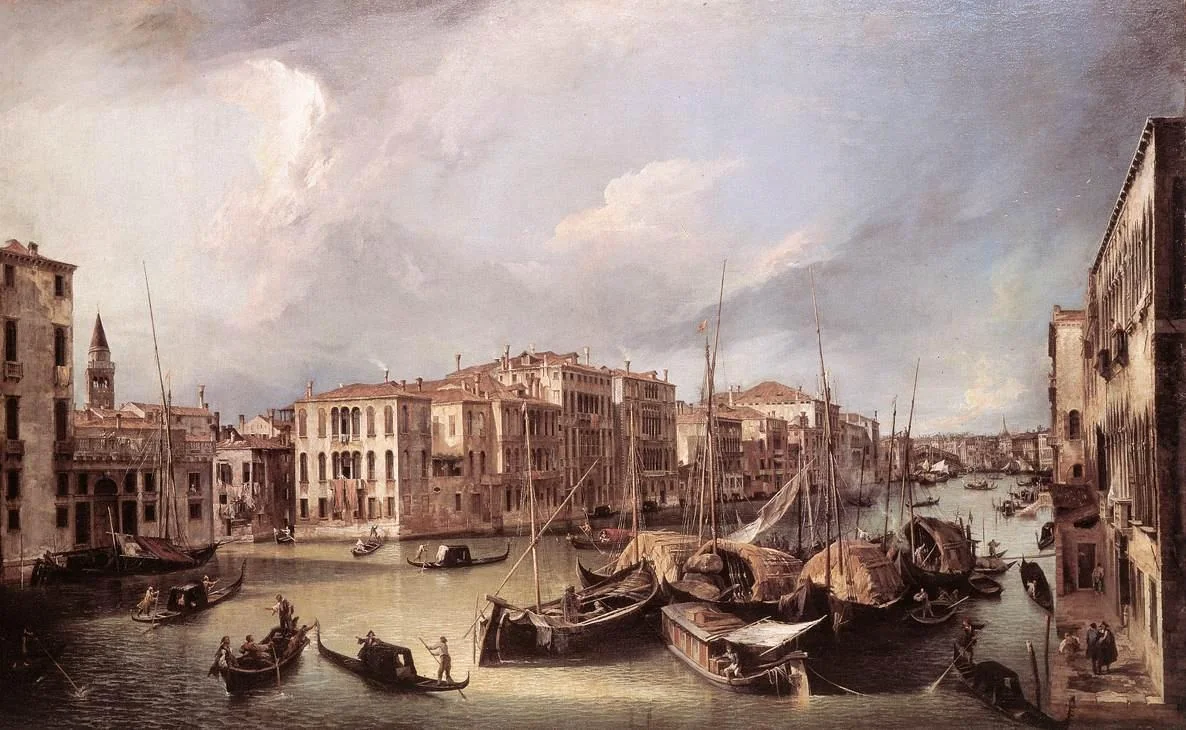 Grand Canal: Looking North-East toward the Rialto Bridge, detail