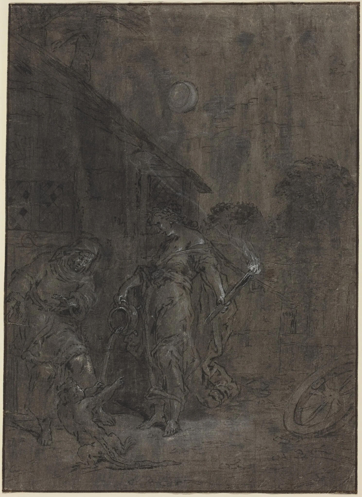 Stellio Changed into a Lizard by Ceres, detail