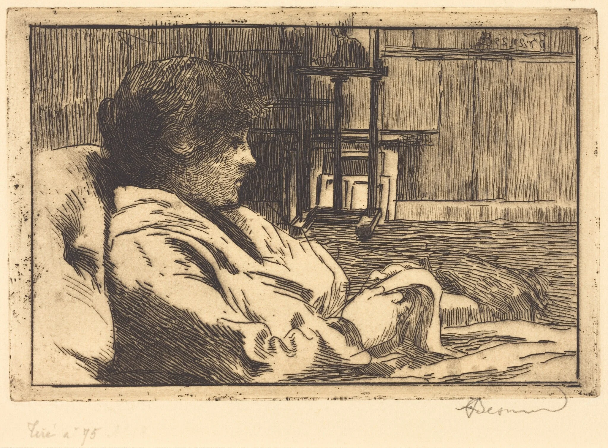Woman Reading in the Studio (La Lecture dans l'atelier), detail
