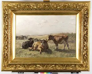 Early Morning: Cows in a Field, by Johannes Hubertus Leonardus de Haas