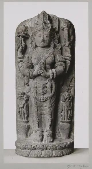 East Javanese volcanic rock sculpture, relief figure of Umā, early 15th century, V&A Museum, London