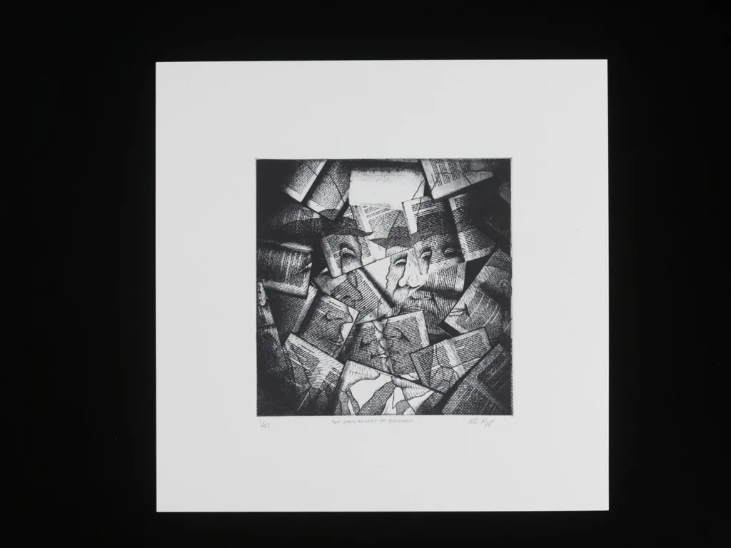 The Concealment of Baldness, by East London Printmakers, 2009
