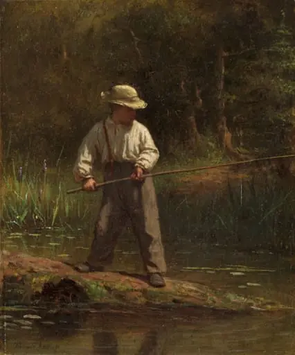 Boy Fishing, by Eastman Johnson