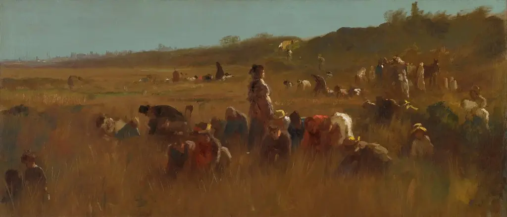 Cranberry Pickers, Nantucket, by Eastman Johnson