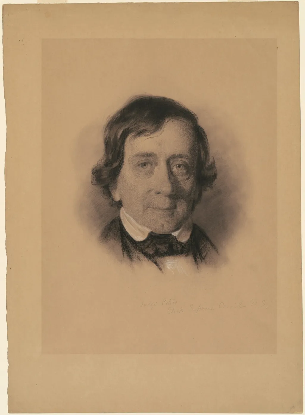 Richard Peters, by Eastman Johnson, graphite, 1842