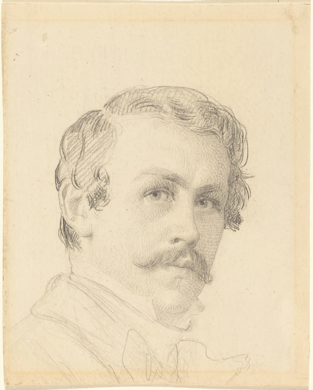 Self-Portrait, by Eastman Johnson, graphite, 1850