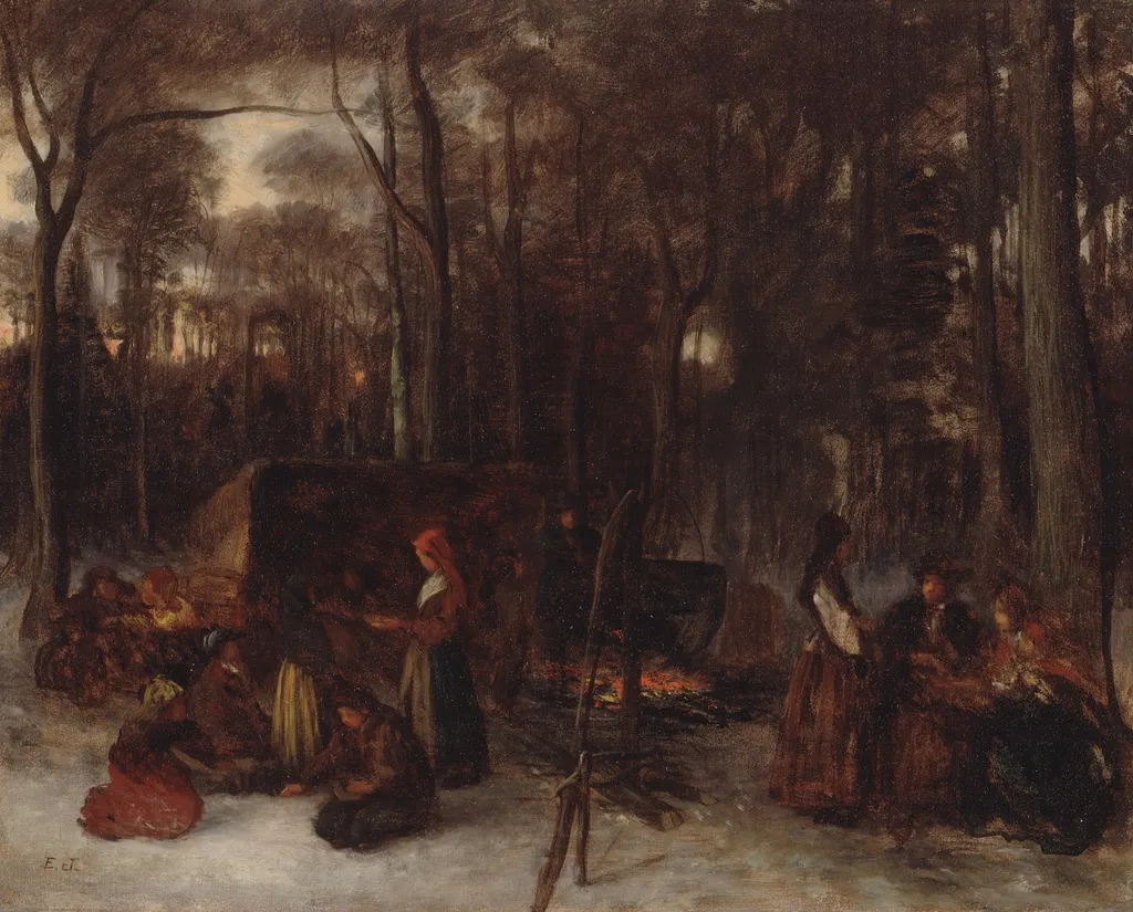 Tasting the Sugar, by Eastman Johnson, unspecified, 1861