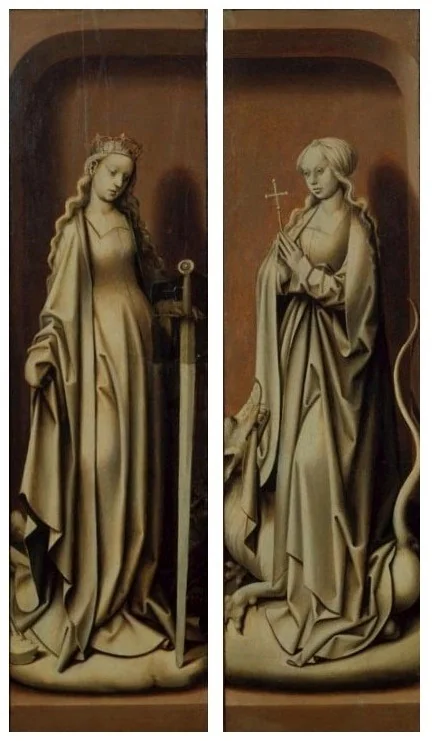 Santa Catarina e Santa Margarida, detail