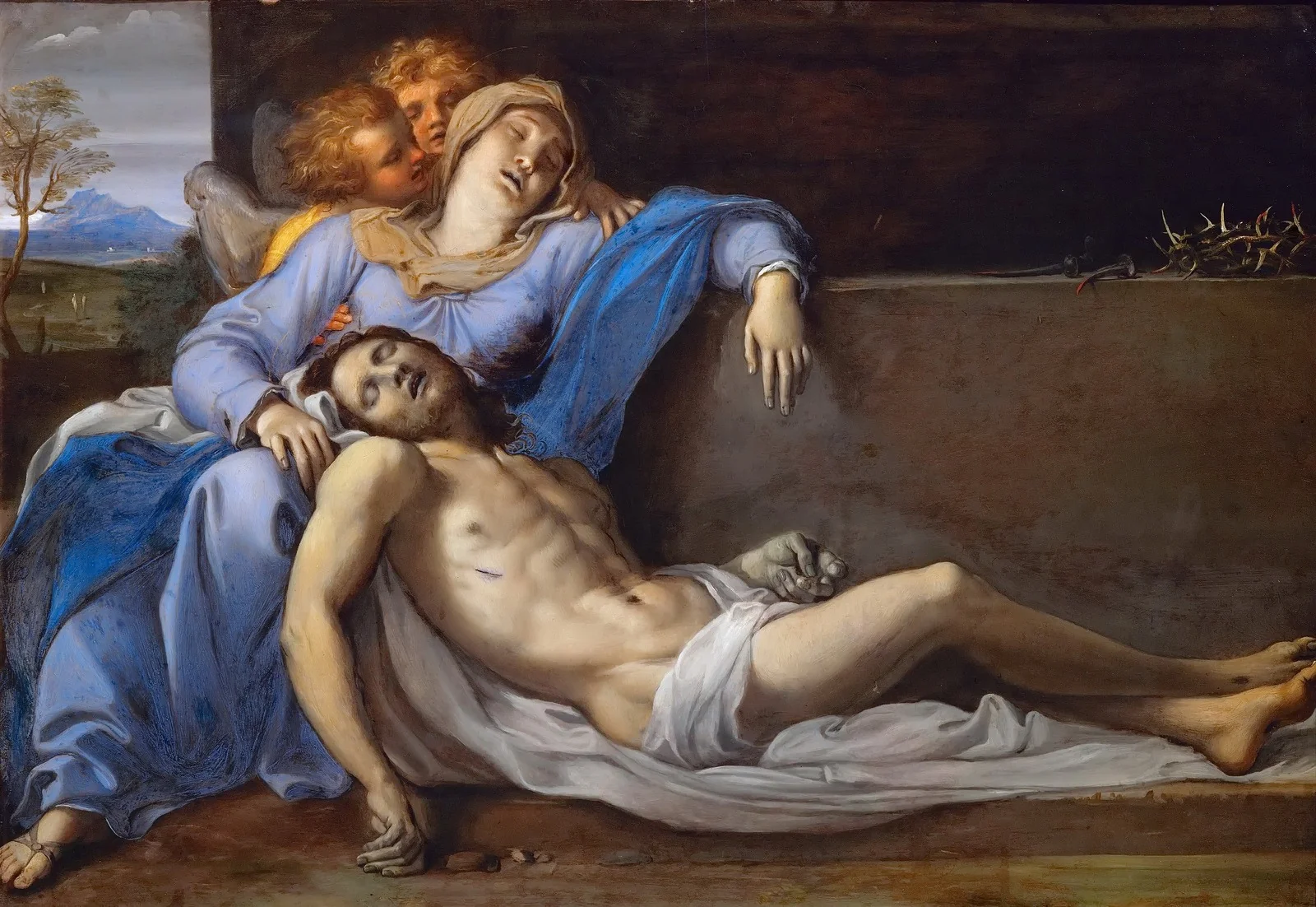 Pietà, detail
