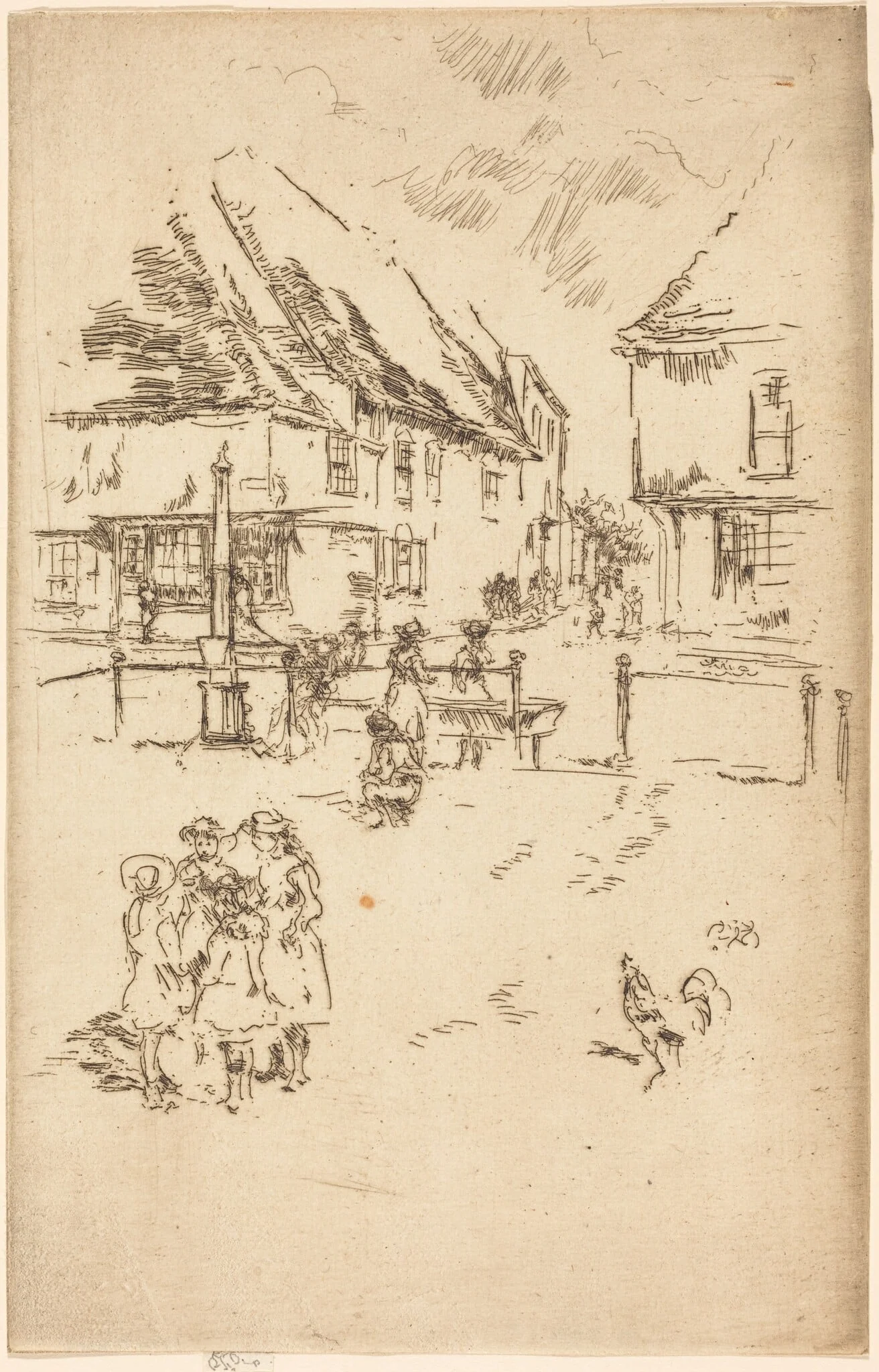 The Cock and the Pump, detail
