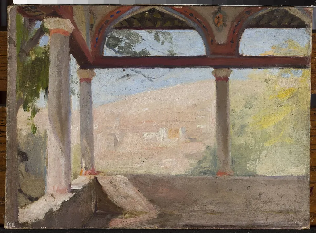 Summer house of Maria Potocka in Bakhchisaray. From the journey to Crimea, by Jan Ciągliński, oil, 1897