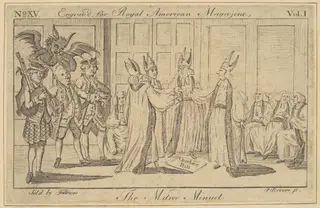 The Mitred Minuet, by Paul Revere, ink, 1774
