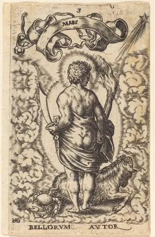Mars, by Theodor de Bry, ink, 1584
