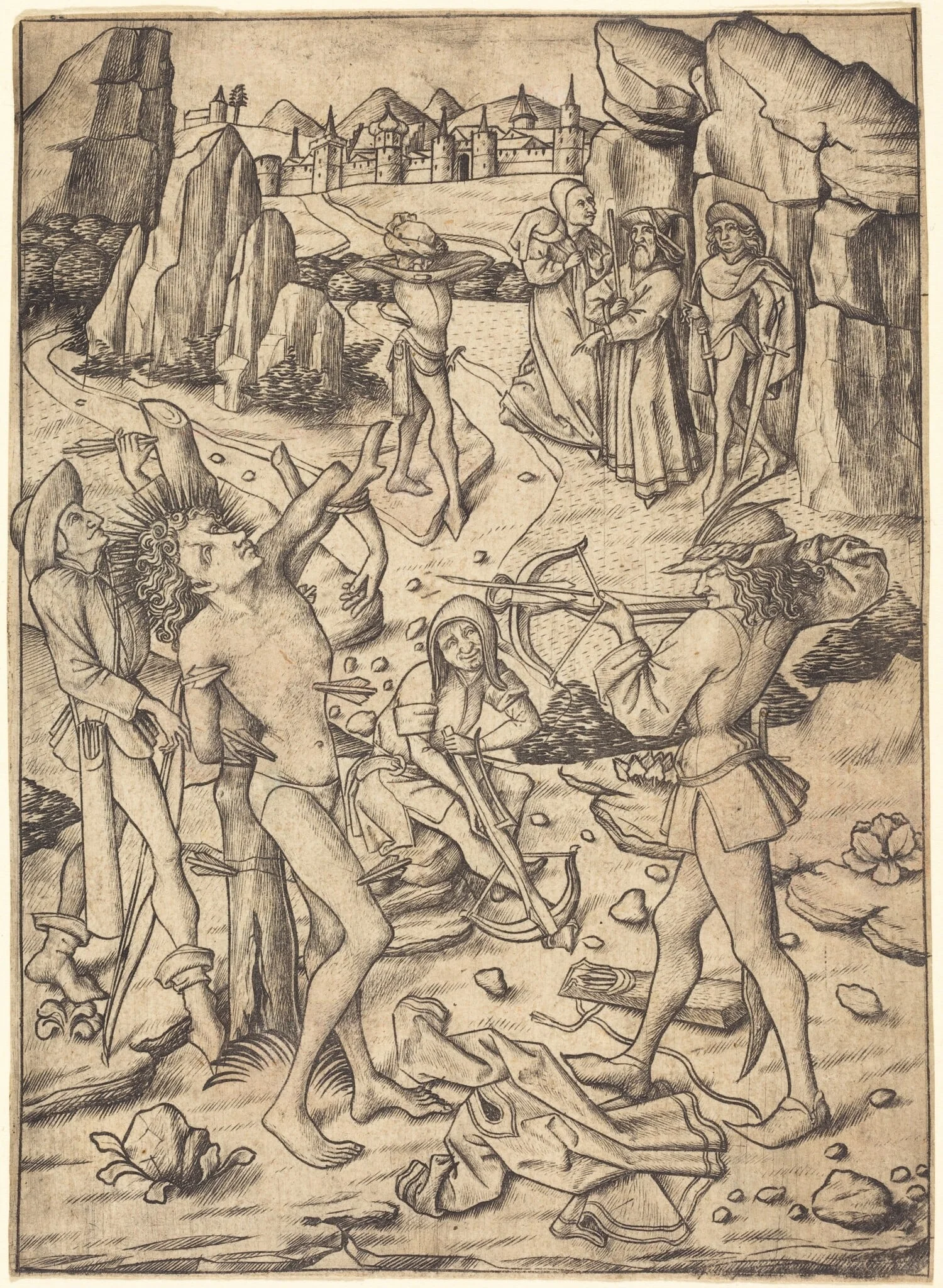 Martyrdom of Saint Sebastian, detail
