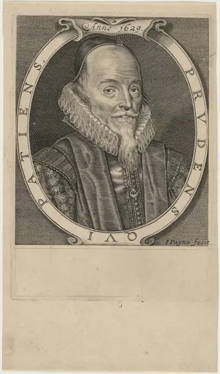 Sir Edward Coke, by John Payne, ink, 1629