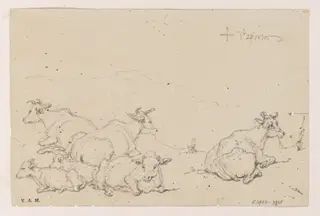 Studies of cows, by George Chinnery, 1830