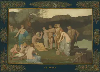 Rest, by Pierre Puvis de Chavannes, oil, 1863