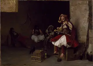 Bashi-Bazouk Singing, by Jean Léon Gérôme, oil, 1868