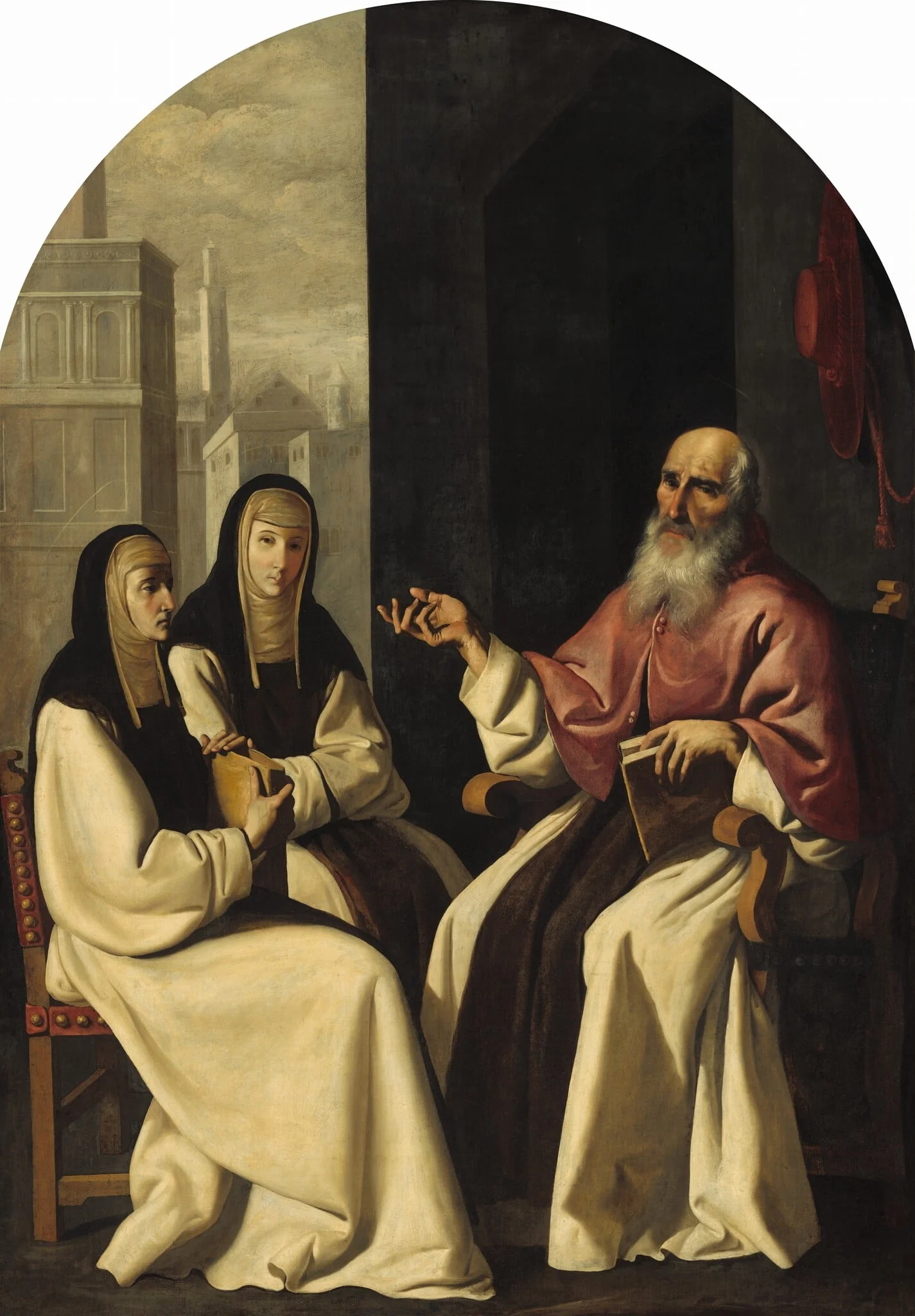 Saint Jerome with Saint Paula and Saint Eustochium, detail