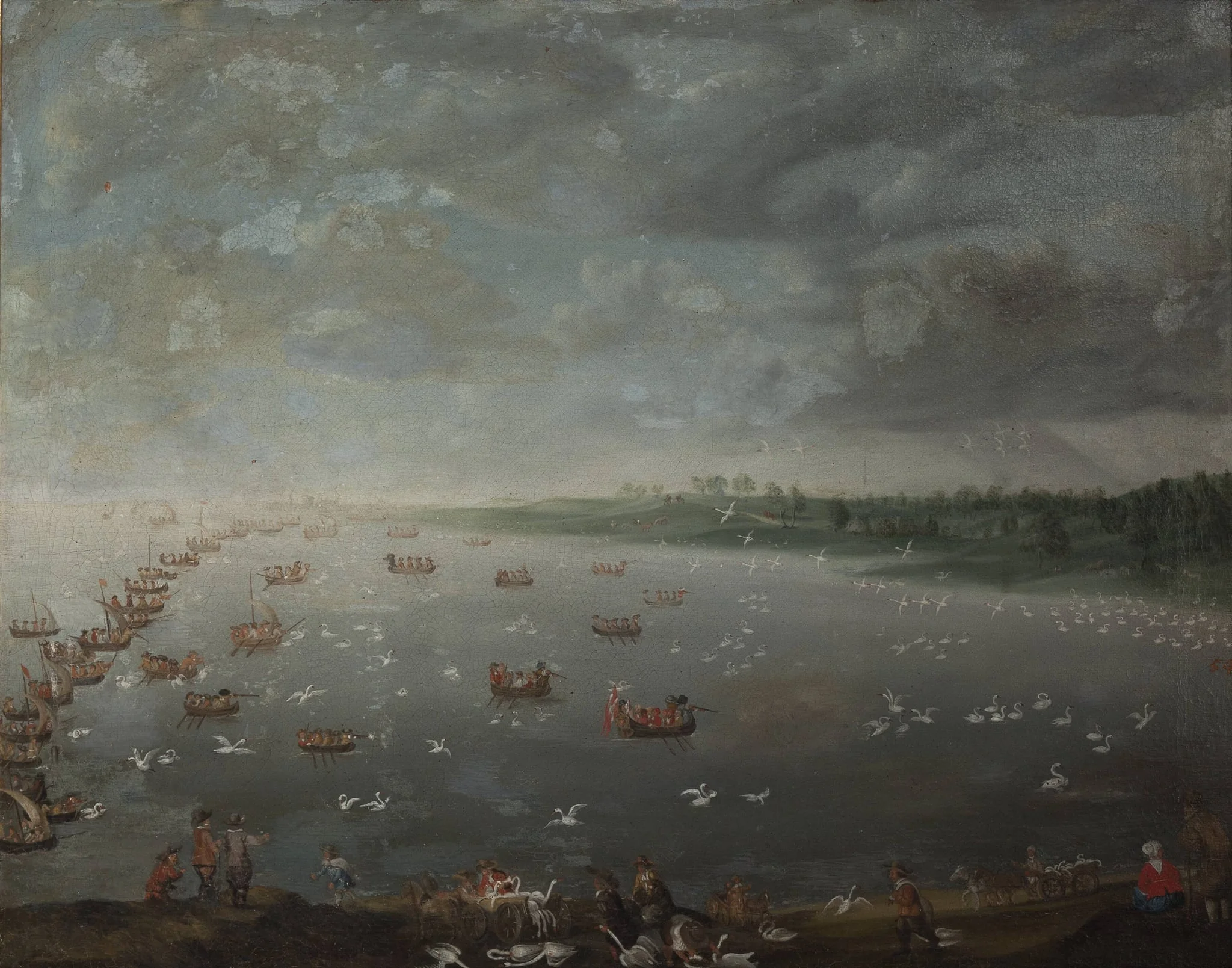 Swan Hunt, detail