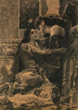 Tamara and Demon, by Mikhail Vrubel, unspecified, 1896