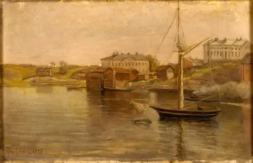 Katajanokan pohjoisranta, by Ada Thilén, 1902