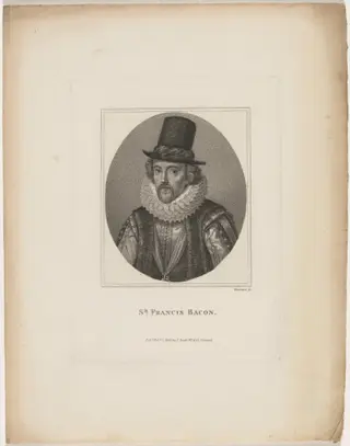 Sir Francis Bacon, by Innocenzo Geremia, ink, 1806