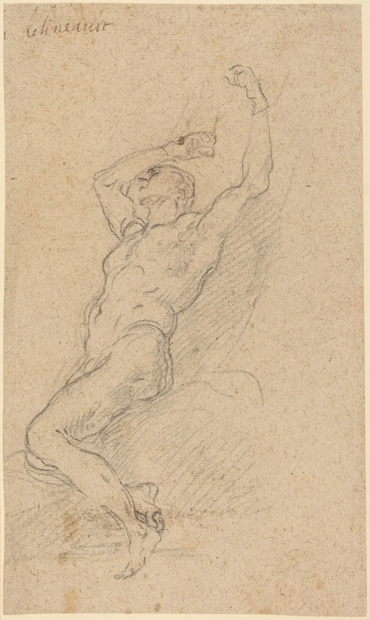 A Nude Man Chained to a Rock, detail
