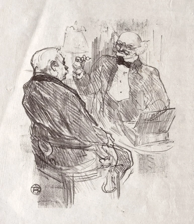 Au pied du Sinaï: Georges Clemenceau et L'Oculiste Mayer, detail