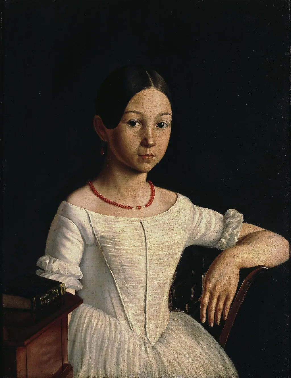 Portrait of Lydia Miliukova (1832-?), by Grigory Soroka, oil, 1848