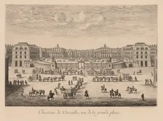 Vue du Château de Versailles, vu de la Grande Place, by Israël Silvestre, 1684