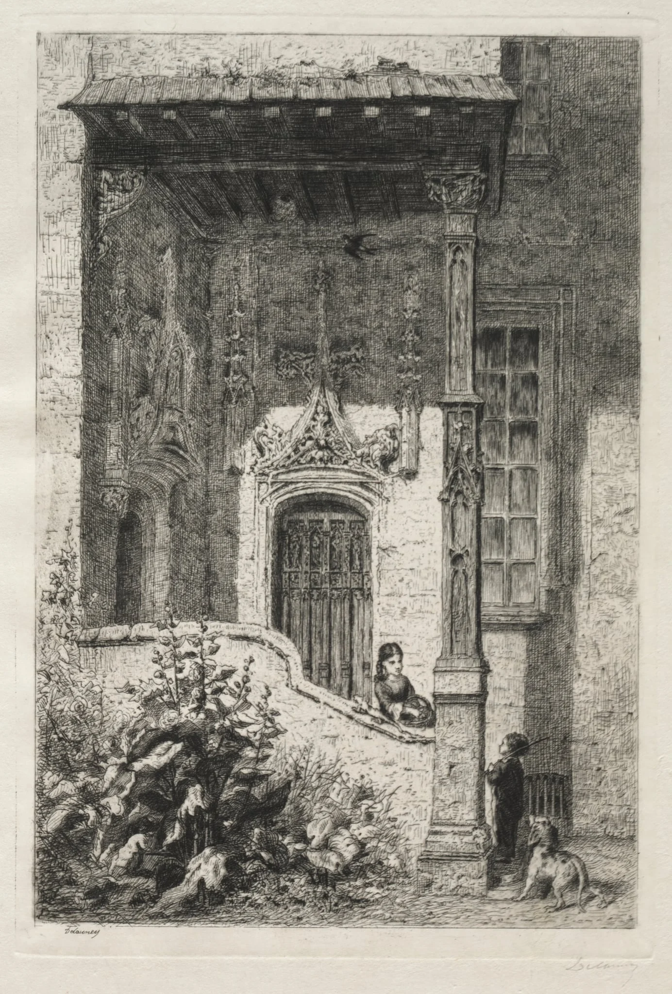 Maison dite de la Reine Blanche, Rue St. Hippolyte, detail