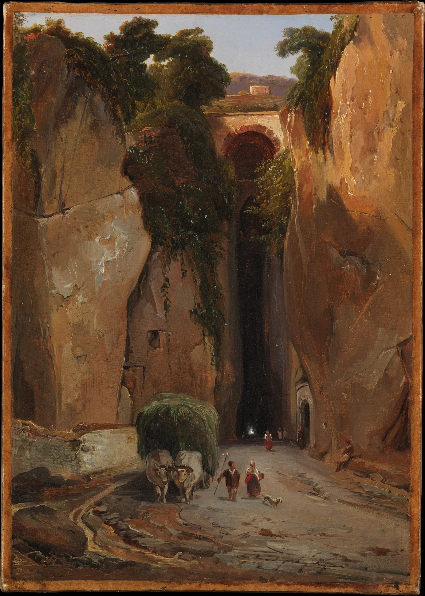 Entrance to the Grotto of Posillipo, detail