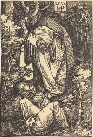 The Agony in the Garden, by Sebald Beham, ink, 1522