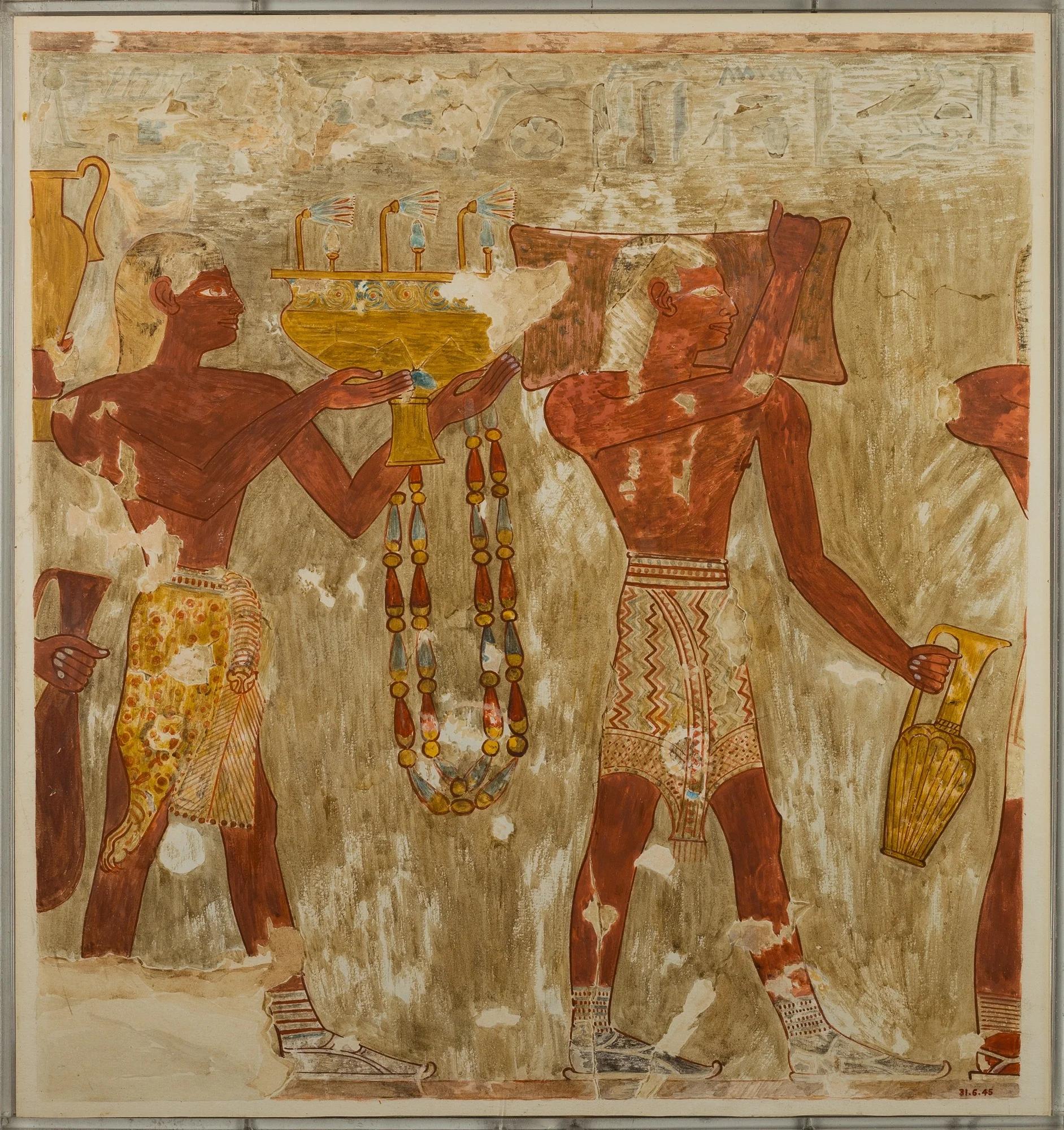 Cretans Bringing Gifts of Metal and Jewelry, Tomb of Rekhmire, detail