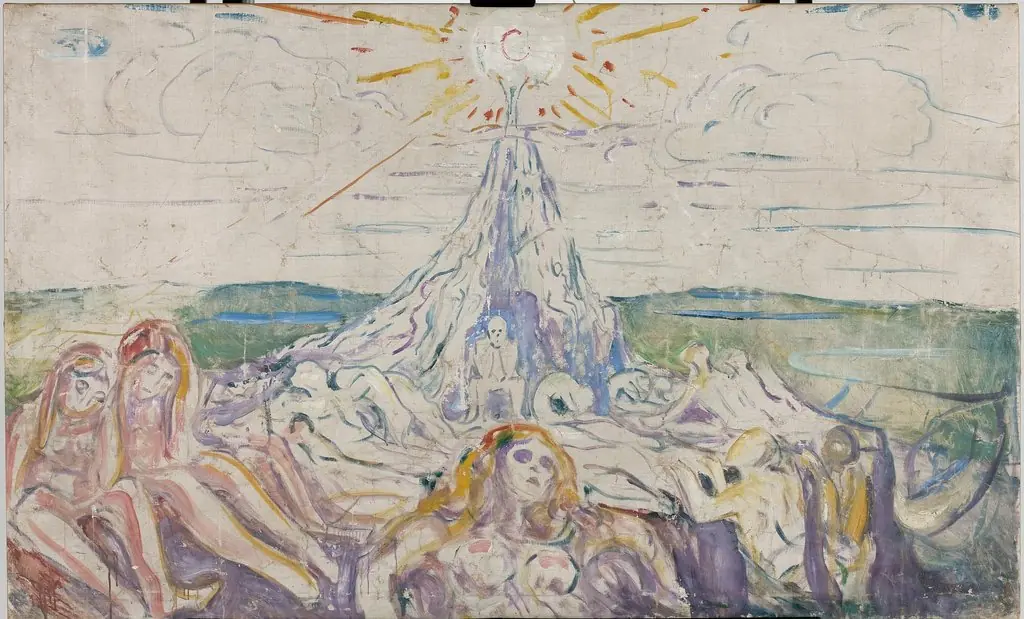 The Human Mountain, by Edvard Munch, oil, 1909