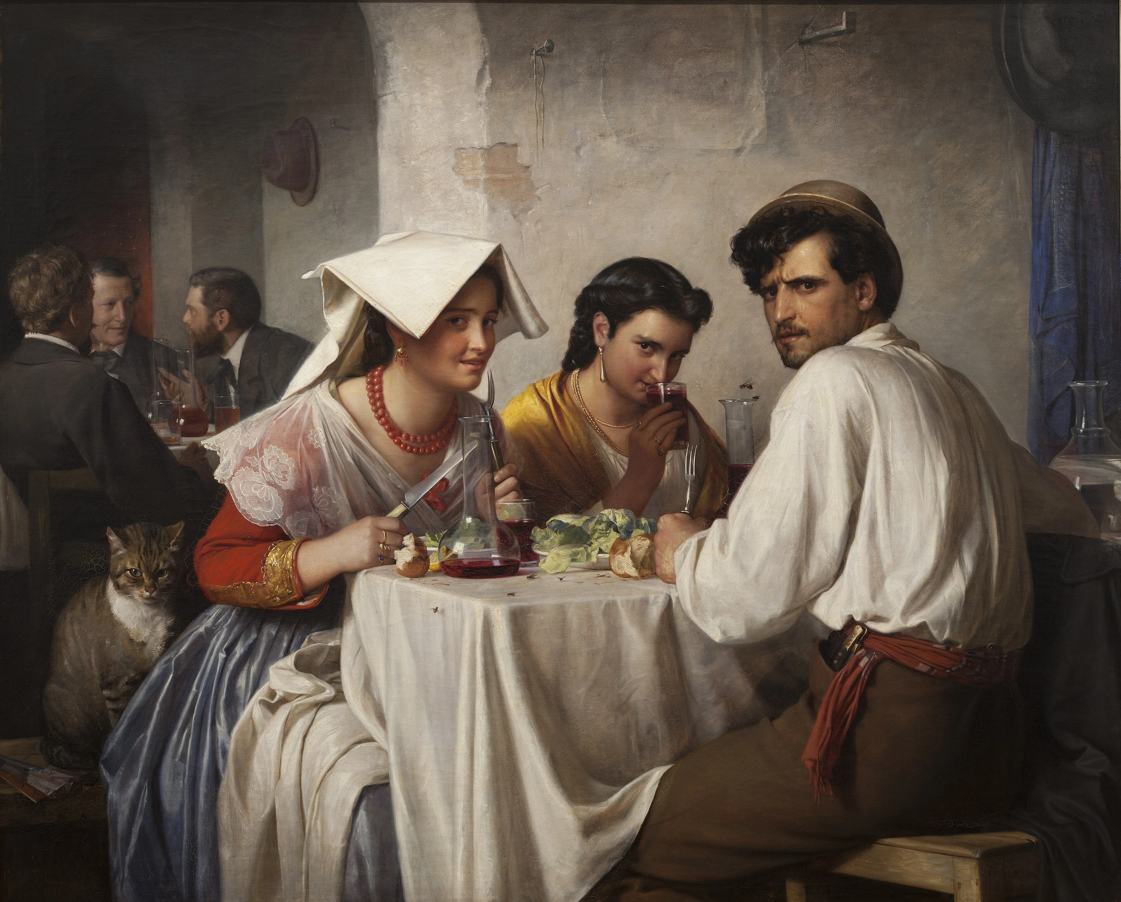 In a Roman Osteria, detail
