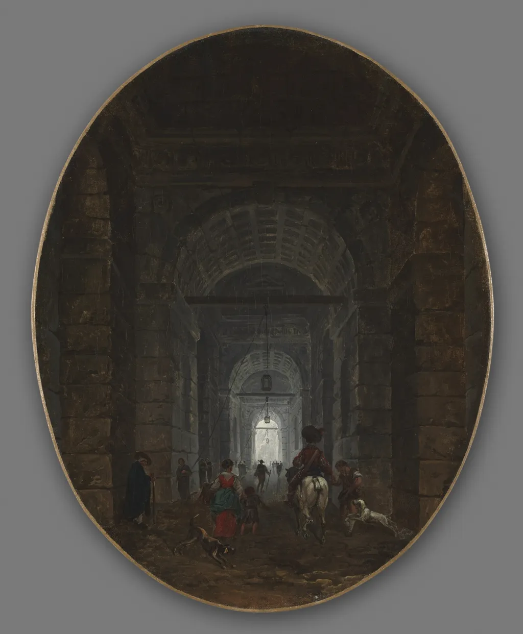 The Grotto of Posillipo, by Hubert Robert, oil, 1769