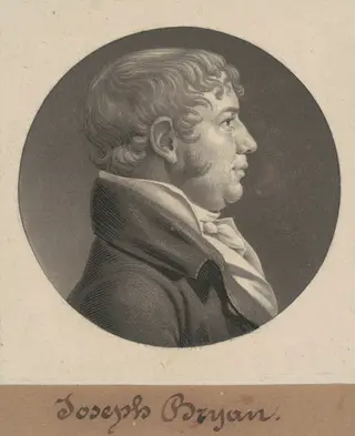 Joseph Bryan, by Charles B. J. Févret de Saint-Mémin, ink, 1805