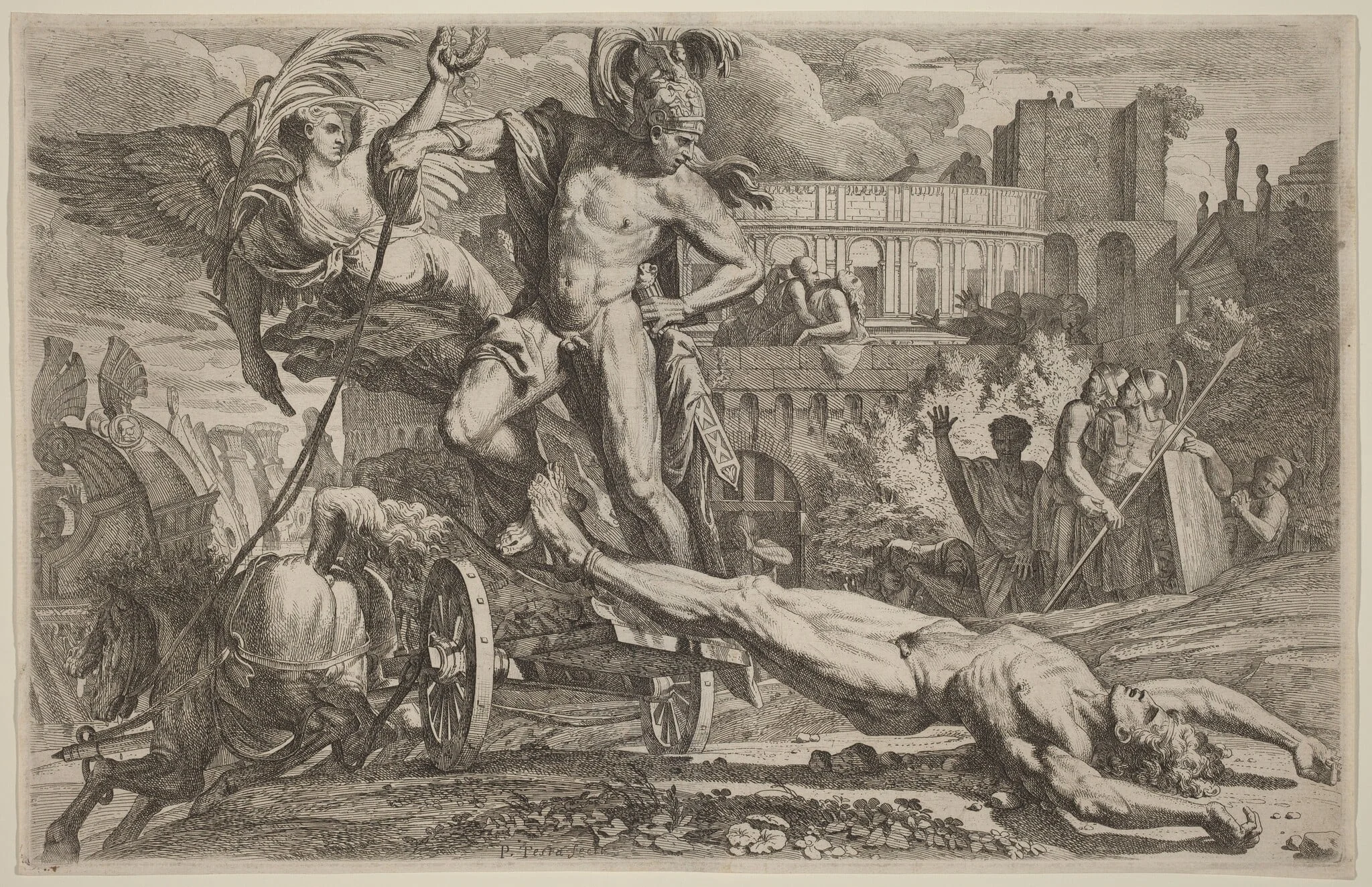 Achilles Dragging the Body of Hector, detail