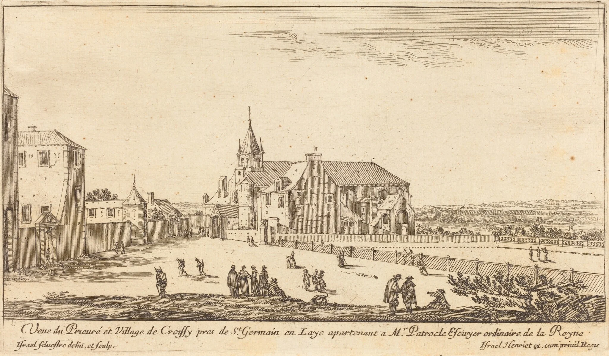Veue de Prieure et Village de Croissy, detail