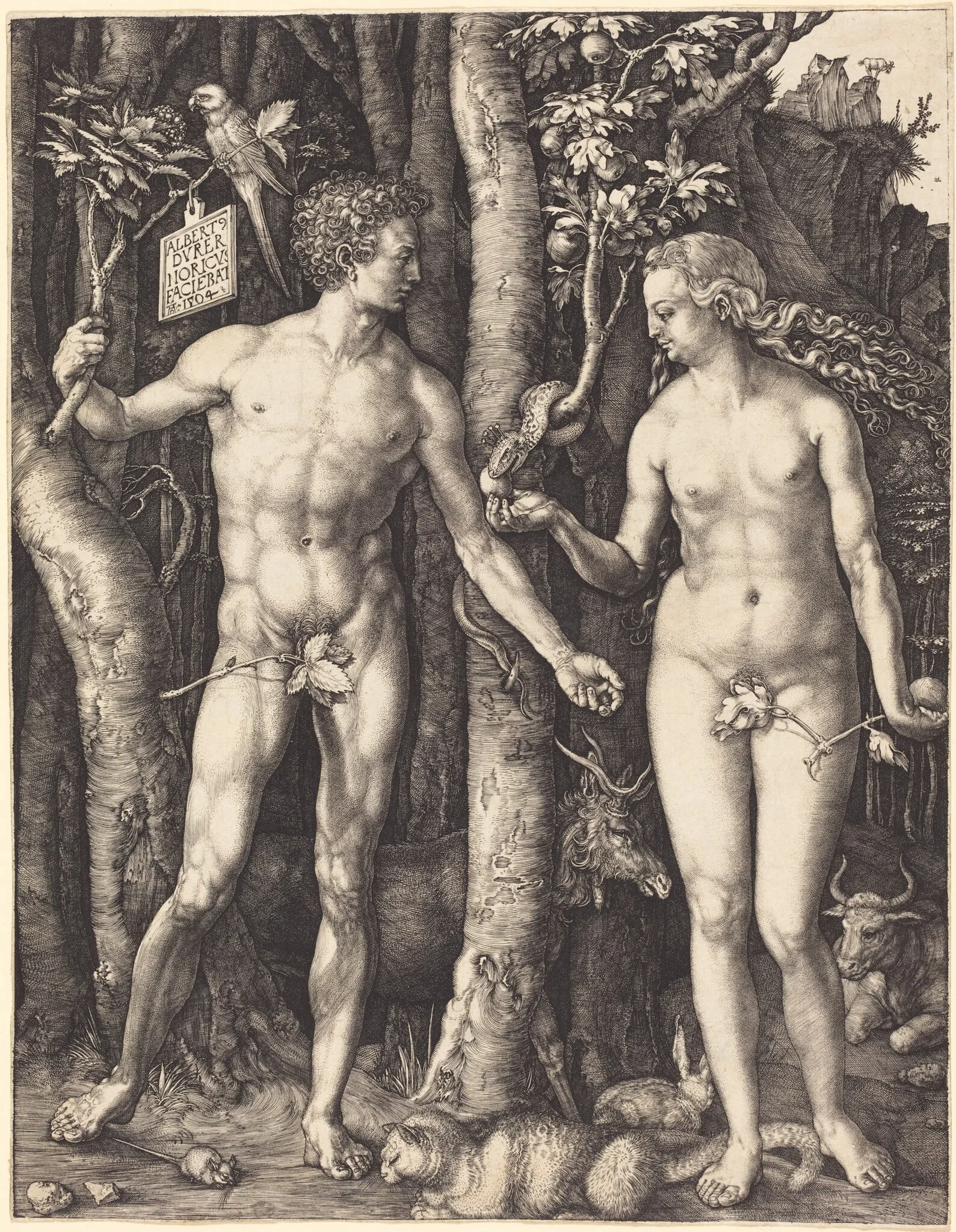 Adam and Eve, detail