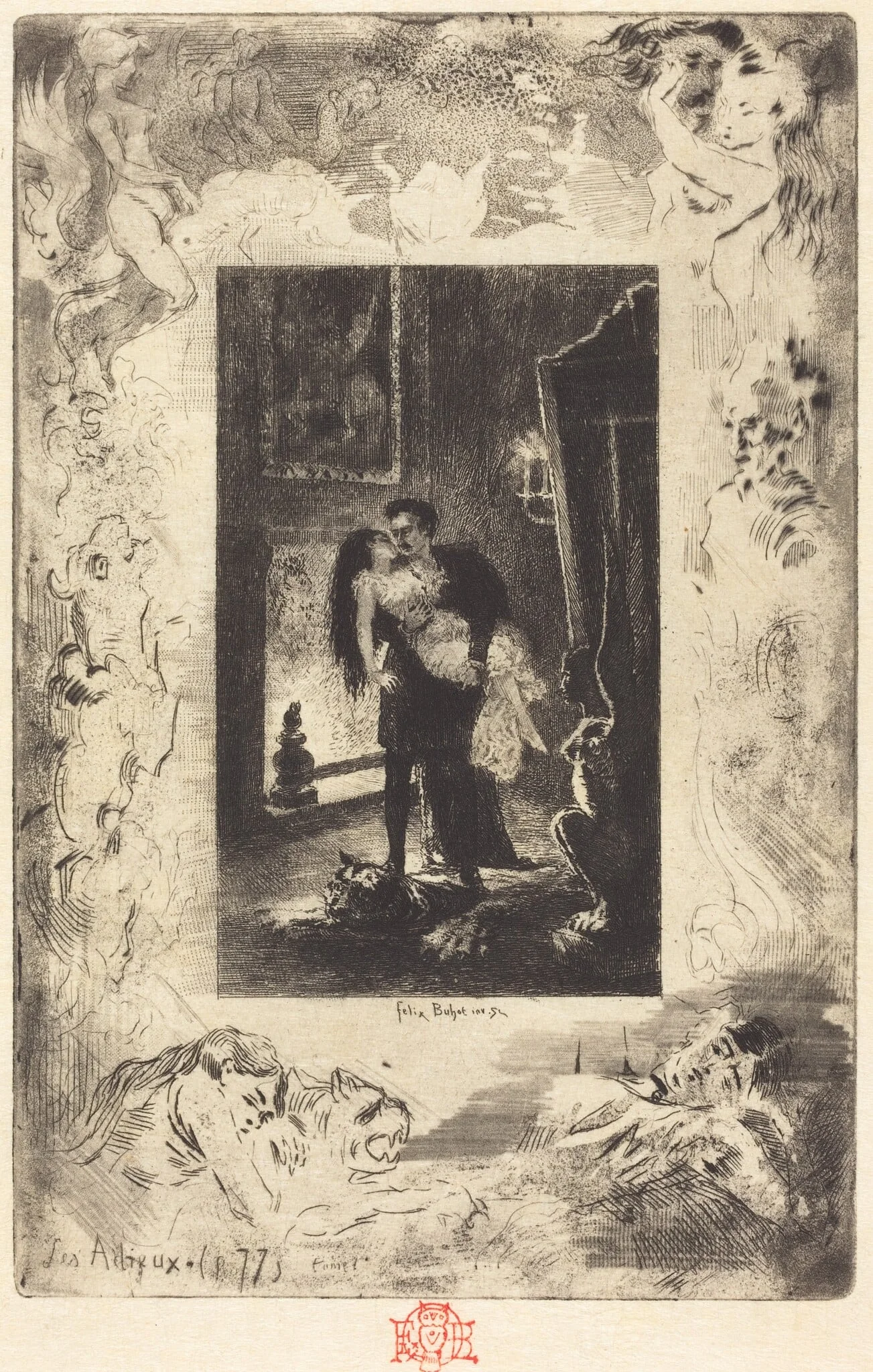 Les Adieux (The Parting), detail