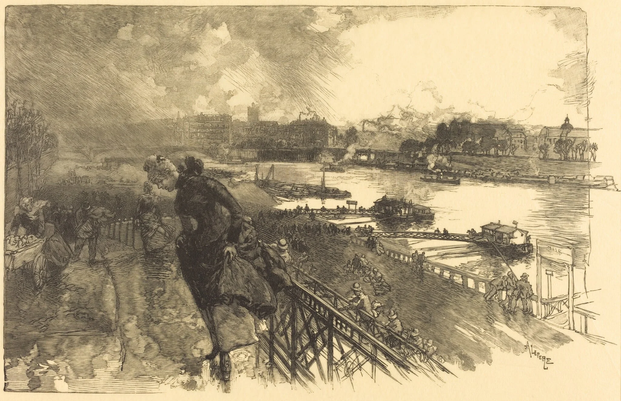The Seine near the Austerlitz Bridge, detail