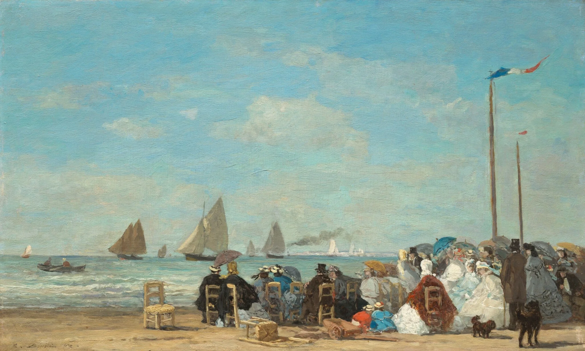 Beach Scene at Trouville, detail