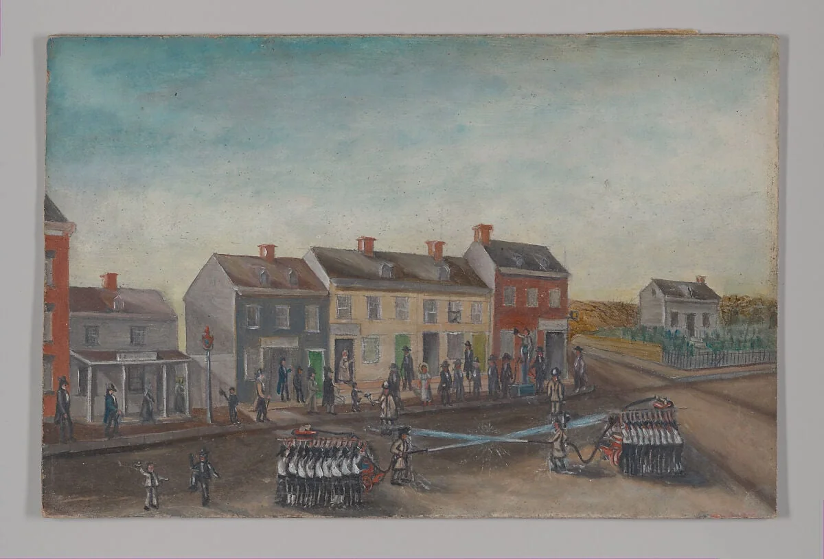 Firemen's Washing Day, detail