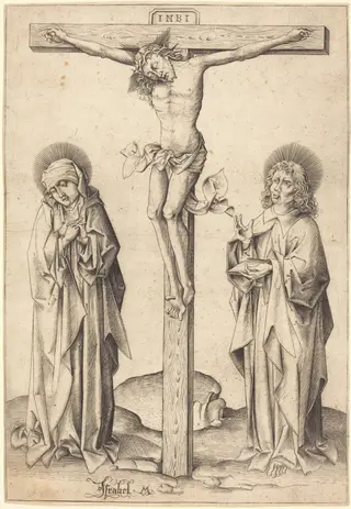 The Crucifixion, by Israhel van Meckenem, ink, 1480