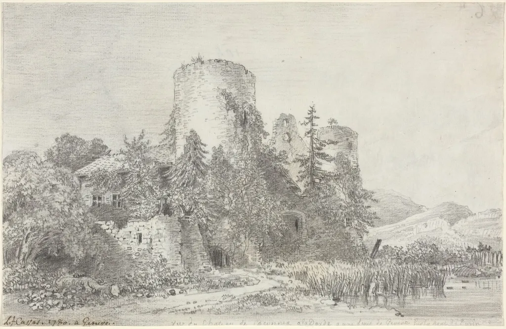 Vue du Chateau de Saconnex, by Louis-François Cassas, chalk, 1780