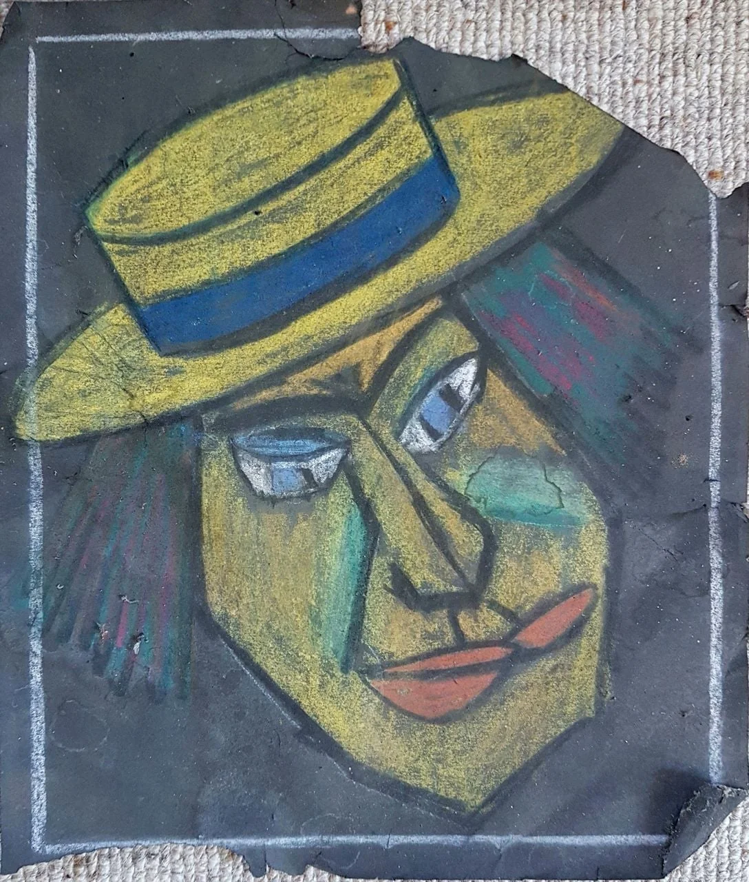 Fasnachtshelge "Strohhut", detail